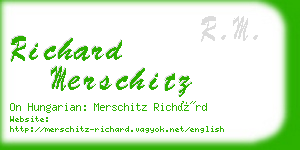 richard merschitz business card